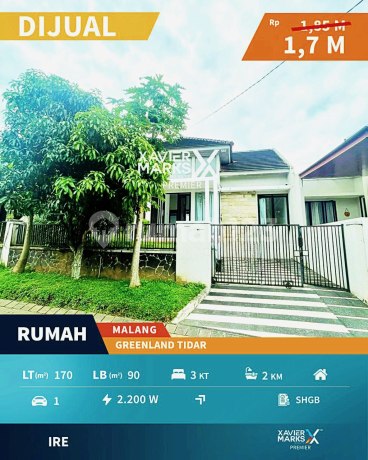Jual Rumah Minimalis Modern di Perum Greenland Tidar Malang