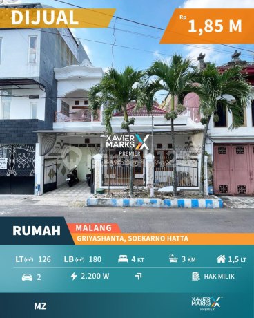 Dijual Rumah Bersih Terawat Siap Huni Di Griya Shanta, Suhat- Mlg