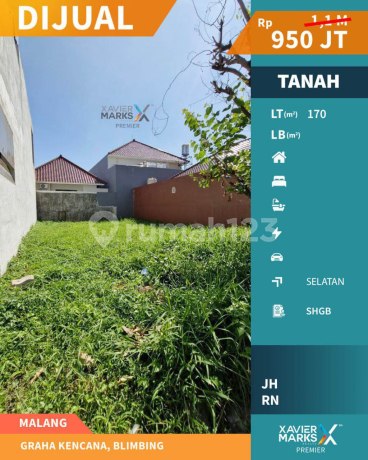 Dijual Murah Tanah Kavling di Perumahan Graha Kencana, Malang