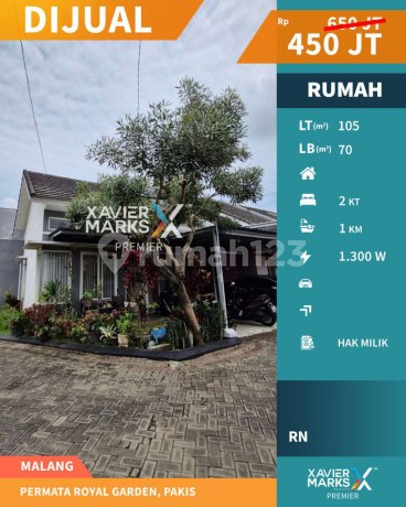 Dijual Rumah Minimalis di Permata Royal Garden, Pakis Malang