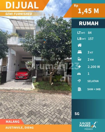 For Sale Semi-Furnished Modern House in Austinville, Dieng Malang