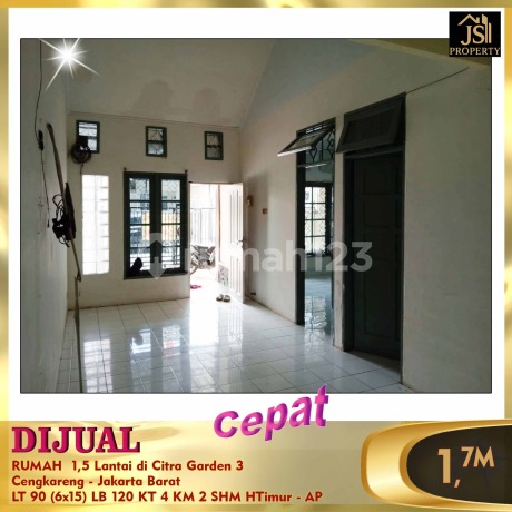 Dijual Cepat Rumah 1,5 Lantai - Citra Garden 3 Dijual Cepat Rumah 1,5 Lantai - Citra Garden 3