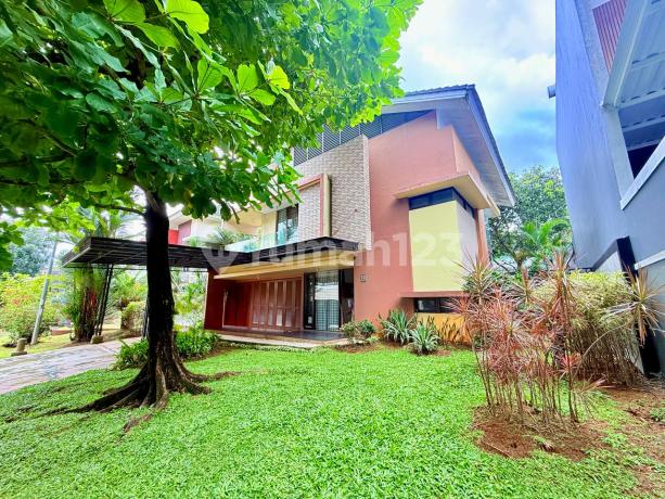 Ready-to-Occupy House in the Leading Cluster with Front and Back Gardens in Sentul City Bogor
