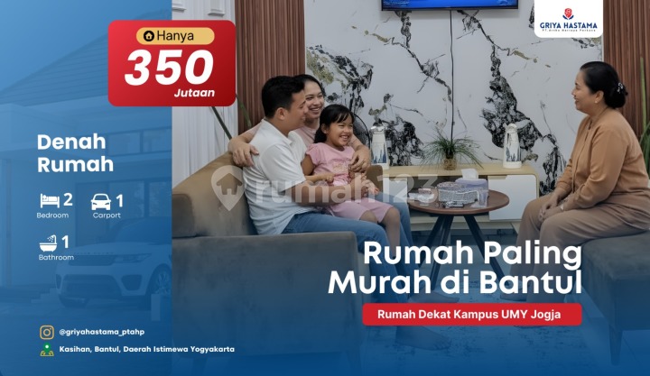 Rumah Murah Siap Huni Dalam Cluster Dekat Kampus Umy Bantul