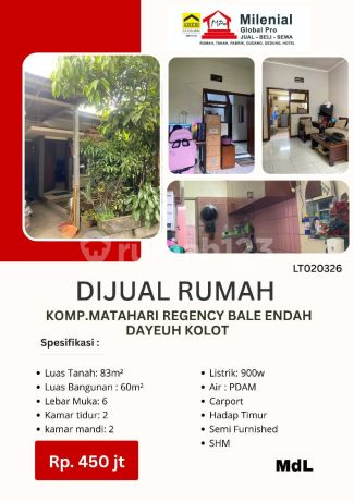 Jual Bu Rumah di Komplek. Matahari Regency Baleendah Dayeuh Kolot