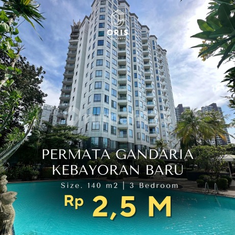 For Sale Apartemen Permata Gandaria 3 Bedroom Siap Huni