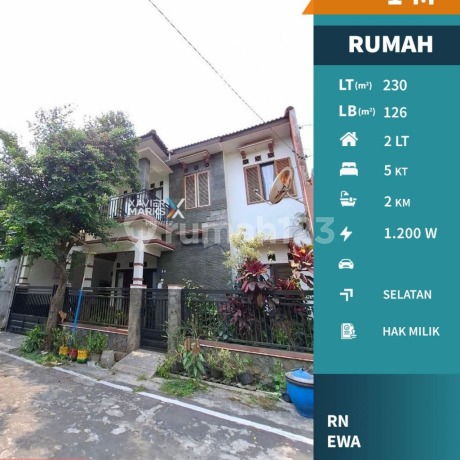 Dijual Rumah Minimalis Terawat 2Lt Kondisi Bagus Bersih Ada Taman Siap Huni Lingkungan Tenang Nyaman dan Asri Lokasi Strategis Selangkah ke Pasar Gadang dan Al Azhar Selangkah ke Kantor Layanan Terpadu di Puri Cempaka Putih Malang Kota H148