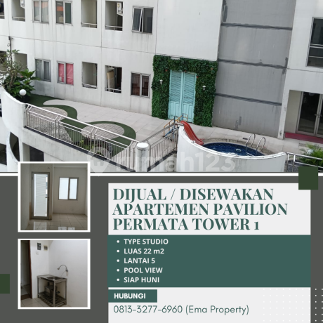 DIJUAL / DISEWAKAN APARTEMEN PAVILION PERMATA TOWER 1