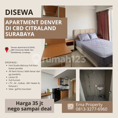Sewa Apartment Denver di CBD CitraLand Surabaya Sewa Apartment Denver di CBD CitraLand Surabaya