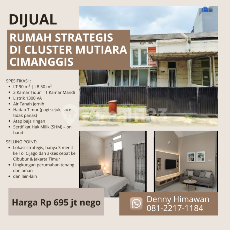 Dijual Rumah Strategis di Cluster Mutiara Cimanggis Dijual Rumah Strategis di Cluster Mutiara Cimanggis