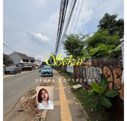 Tanah Komersial Ciputat Dekat Villa Cendana Pinggir Jalan Raya