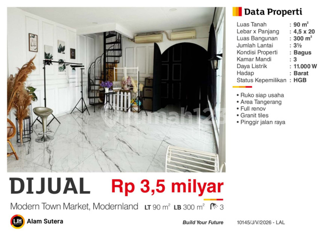Ruko Modernland Hadap Jalan Siap Usaha Ramai Ruko Modernland Hadap Jalan Siap Usaha Ramai