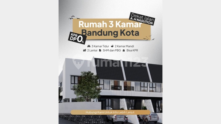 Rumah Bandung Kota 2 Lantai DP 0% Cicilan 7 Jutaan