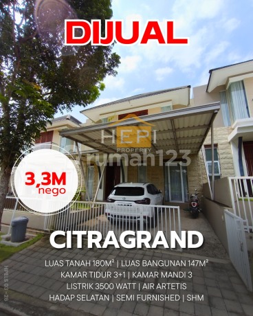 Rumah 2Lantai Minimalis Modern di Boulevard Citragrand Sambiroto