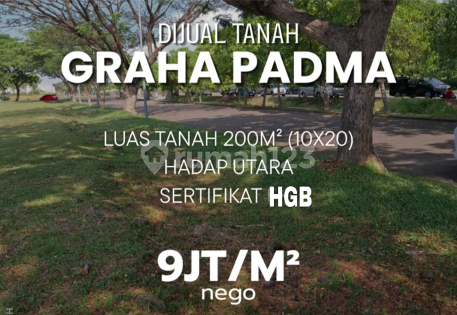 Tanah Kavling Premium Graha Padma Depan Sekolah Karang Turi