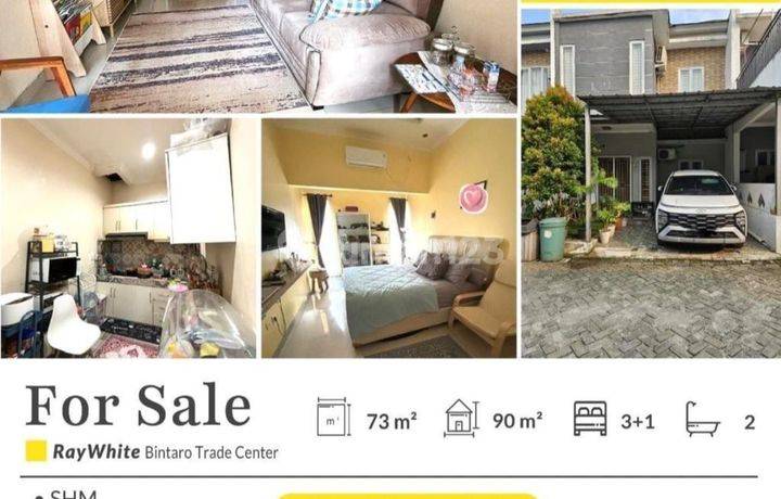 Rumah Cluster 2 Lantai Smart door Lock Serua Indah Dekat Bintaro