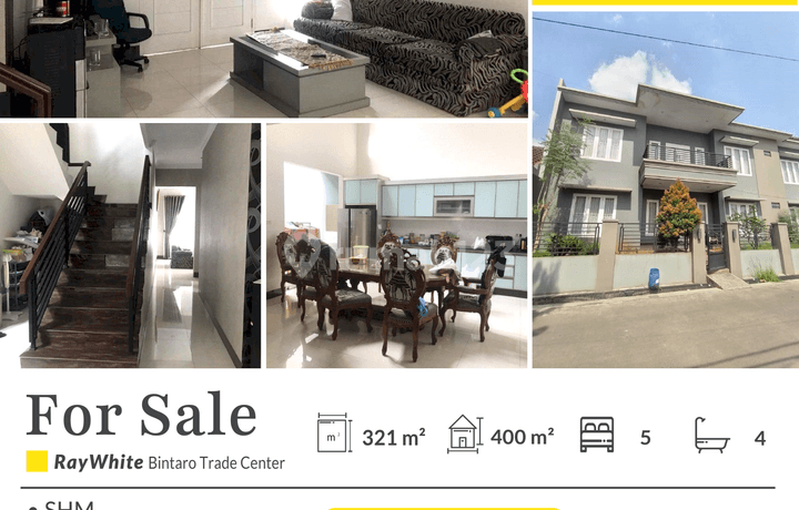 Jual Rumah Mewah 2 Lantai di Perum Japos Dekat Bintaro