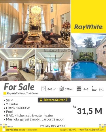 Rumah Mewah dan Elegan di Menteng Bintaro Sektor 7 Rumah Mewah dan Elegan di Menteng Bintaro Sektor 7