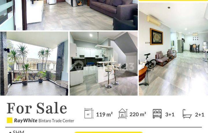 Turun Harga, Rumah Hook Neo Bintaro 9 ada Balkon View Cantik