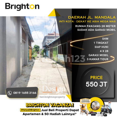 Inti Kota. Daerah Jl. Mandala. Panjang 28 M. Dekat Asia Mega Mas Inti Kota. Daerah Jl. Mandala. Panjang 28 M. Dekat Asia Mega Mas