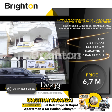 Spacious House in a Prime Location. Only IDR 6 Million ?? Behind Erha Clinic, Iskandar Muda Street.