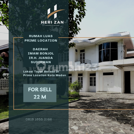Prime Location House in Medan City. Jl. Imam Bonjol, Sudirman Area.