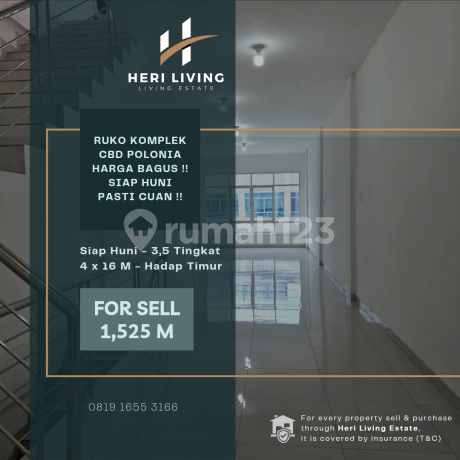 Harga Bagus!! Ruko CBD Polonia, Siap Huni, Hadap Timur.Pasti Cuan Harga Bagus!! Ruko CBD Polonia, Siap Huni, Hadap Timur.Pasti Cuan