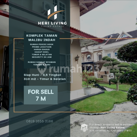 Prime Location. Taman Malibu Indah. Hook. Hadap Timur & Selatan