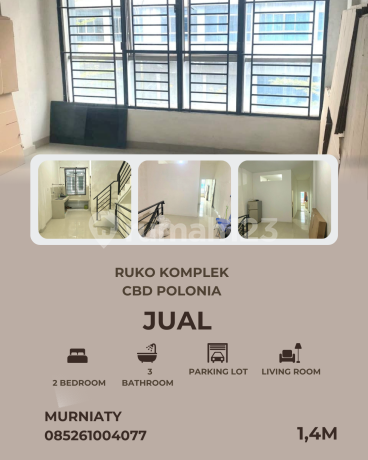 Dijual Ruko Komplek Cbd Polonia Jl Padang Golf Medan