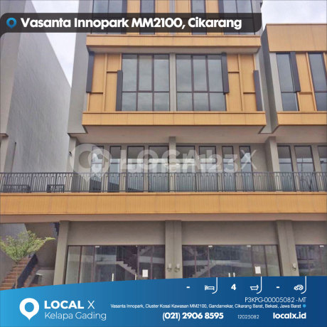 Ruko Vasanta Innopark, Cluster Kosai Kawasan MM2100, Gandamekar, Cikarang Barat, Bekasi, Jawa Barat
