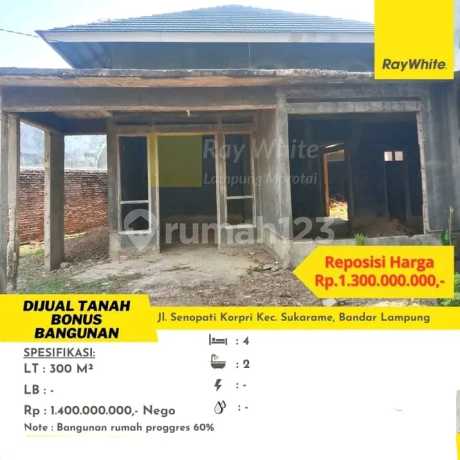 DIJUAL RUMAH DI KORPRI SUKARAME BD LAMPUNG