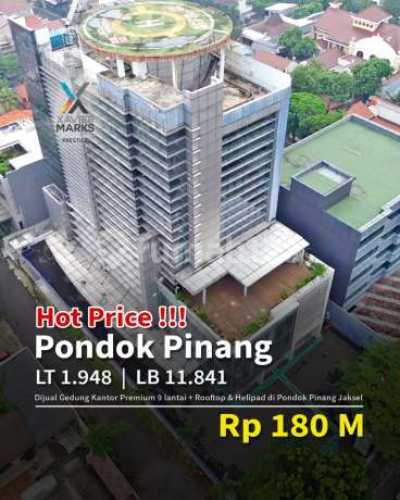 Dijual Dn.di Sewakan Gedung 9 Lantai Hwa Tower Pondok Pinang Dekat Tol Pondok.pinang Dn Pondok Indah.
