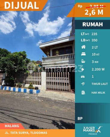 Rumah 2 Lantai Dekat Unisma di Jl Tata Surya Malang Rumah 2 Lantai Dekat Unisma di Jl Tata Surya Malang