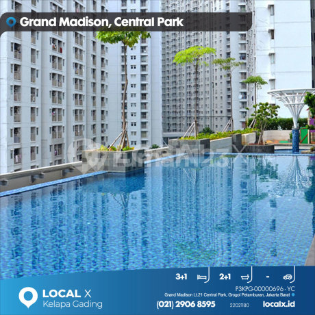 Apartemen Grand Madison Lt.21 Central Park, Grogol Petamburan, Jakarta Barat