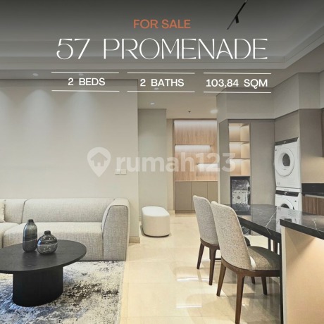 Rent 57 Promenade 2 BR 104 Sqm, Nice, Furnished, Near MRT Mall