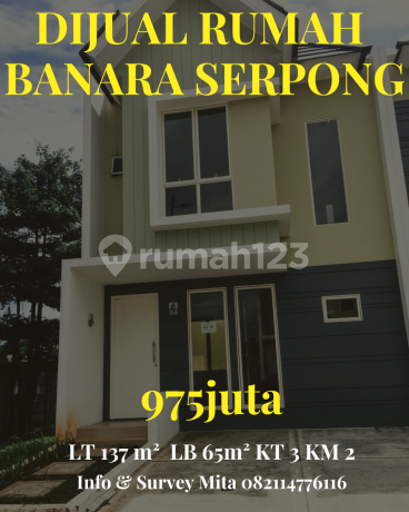 Dijual Rumah Banara Serpong 2 Lantai Hooked Dijual Rumah Banara Serpong 2 Lantai Hooked