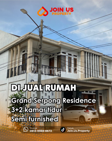 Di Jual !!! Rumah di Grand Serpong Residence Bebas banjir 3+2 kamar tidur Di Jual !!! Rumah di Grand Serpong Residence Bebas banjir 3+2 kamar tidur