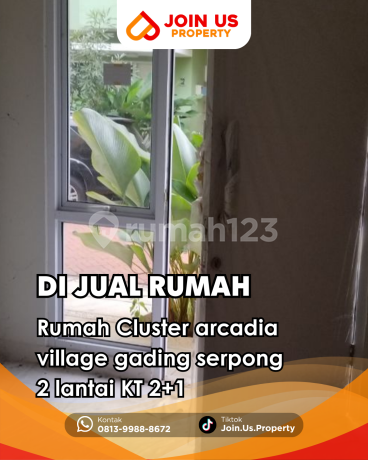 Di Jual !!! Rumah 2+1 Kt Cluster Arcadia Village Gading Serpong