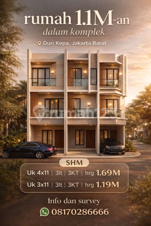 Rumah 1.1M Dalam Komplek Duri Kepa Dekat Tanjung