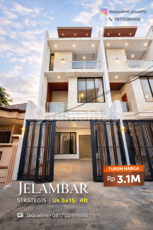 Rumah Baru 5X15 Kavling Polri Jelambar Jakarta Barat