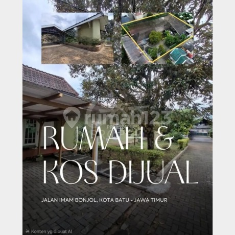 Jual Rumah Tanah Rukost Jl. Imam Bonjol Perumahan Oma Batu Residence Batu