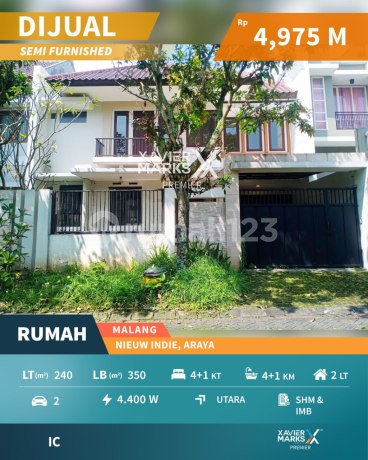 Rumah Modern Semi Furnished di Nieuw Indie Araya, Malang Rumah Modern Semi Furnished di Nieuw Indie Araya, Malang