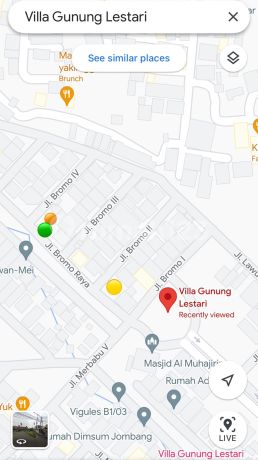 Land in the housing estate at Villa Gunung Lestari