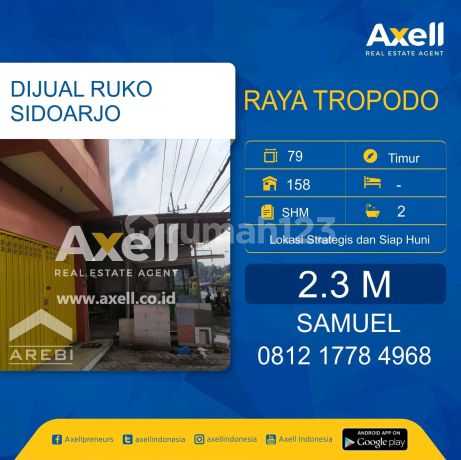 Ruko Raya Tropodo Dijual Ruko Raya Tropodo Dijual