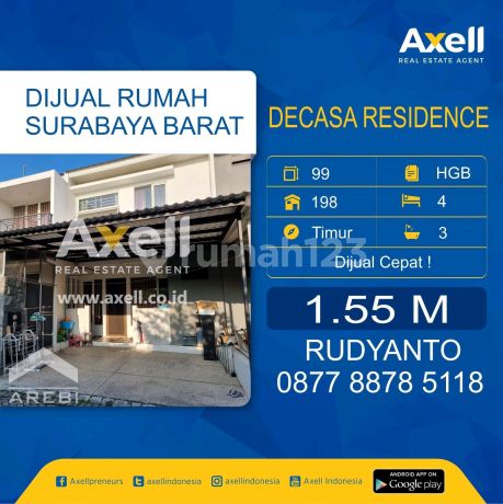 Rumah Decasa Residence Lakarsantri Dijual