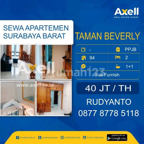 Apartemen Taman Beverly Disewakan Full Furnish