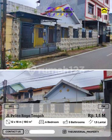 Dijual Rumah 1,5 LT Jalan Pelita Raya Tengah Strategis Dalam Kota