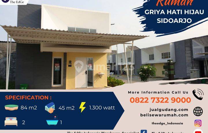 Jual Cepat Rumah Griya Hati Hijau Sidoarjo Tipe 45 The Edge