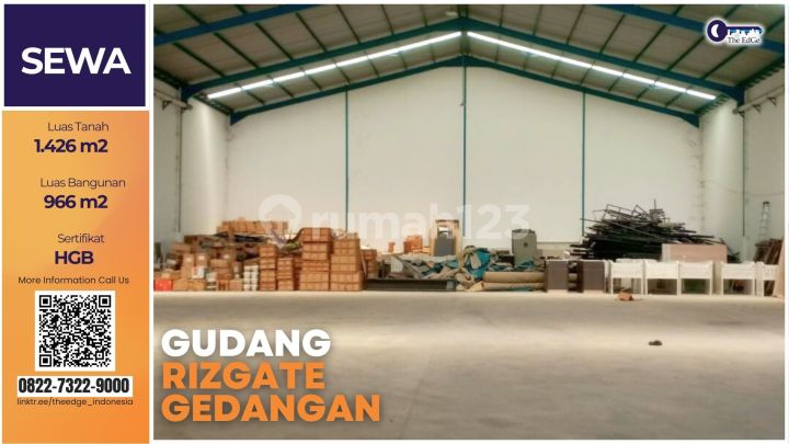 Gudang Strategis Gedangan Sidoarjo Luas Tanah 1.426 M² Siap Pakai