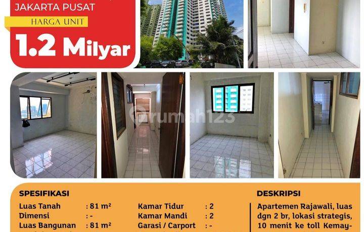 Apartemen Rajawali Selatan 2 Kamar Tidur, Bagus
